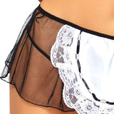 4 Pc Flirty French Maid - One Size - Black/white Leg Avenue