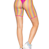 Ombre Rainbow Biker Shorts - One Size - Rainbow Leg Avenue