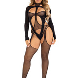 Suspender Bodystocking and Teddy Set Capricho Adult Store