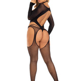 Suspender Bodystocking and Teddy Set Capricho Adult Store