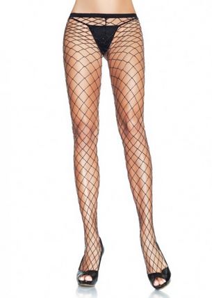 Industrial Pantyhose - One Size - Black/silver Leg Avenue