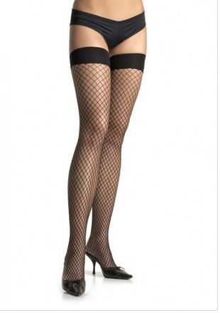 Spandex Industrial Net Thigh Highs - Black Leg Avenue