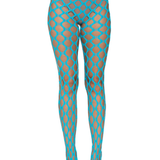 Jumbo Pothole Net Tights - Neon Blue - One Size Leg Avenue