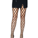 Rhinestone Pothole Net Tights - One Size - Black Leg Avenue