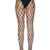 Rhinestone Pothole Net Tights - One Size - Black Leg Avenue