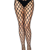 Rhinestone Pothole Net Tights - One Size - Black Leg Avenue