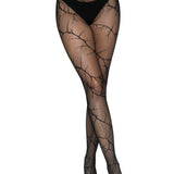 Cracked Fishnet Tights - One Size - Black Leg Avenue