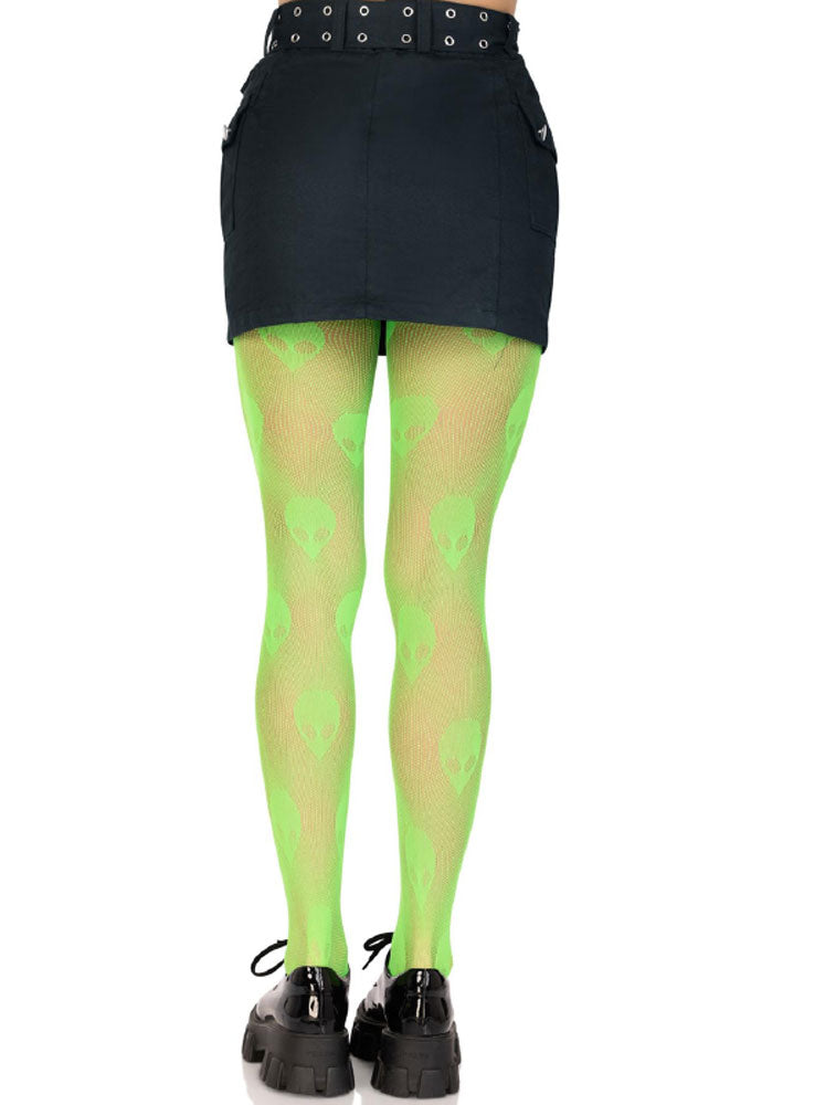 Alien Net Tights - One Size - Green Leg Avenue