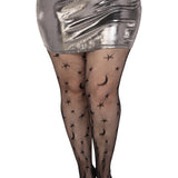 Celestial Net Tights - 1x/2x - Black Leg Avenue