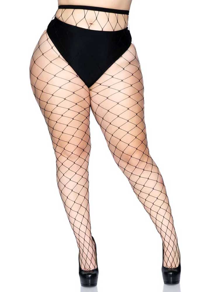 Fence Net Pantyhose - Queen - Black Leg Avenue