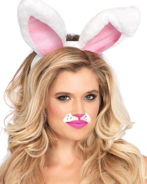 Plush Bunny Rabbit Ears Headband - White Leg Avenue