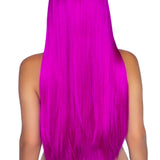 33 Inch Long Straight Center Part Wig - Raspberry Leg Avenue