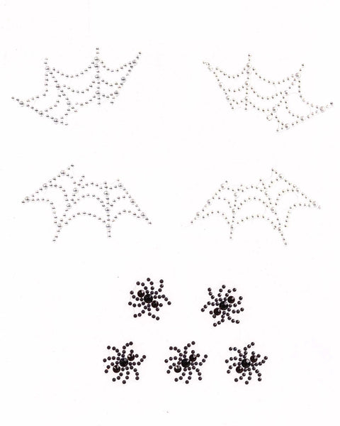 Spider Web Face Jewels Sticker Leg Avenue