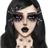 Spider Web Face Jewels Sticker Leg Avenue