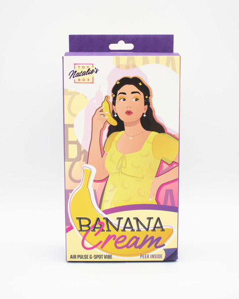 Banana Cream Air Pulse and G-Spot Vibrator -  Yellow Natalie's Toy Box