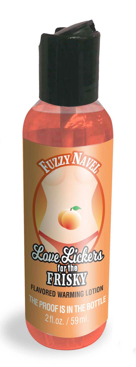 Love Lickers Massage Oil - Fuzzy Navel - 1.76 Fl.  Oz. Little Genie