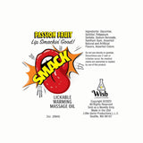 Smack Warming and Lickable Massage Oil - Passion  Fruit 2 Oz Little Genie