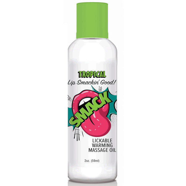 Smack Warming and Lickable Massage Oil - Tropical 2 Oz Little Genie