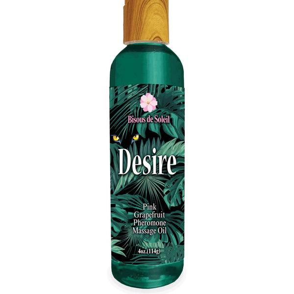 Desire Pheromone Massage Oil 4 Oz - Pink  Grapefruit Little Genie