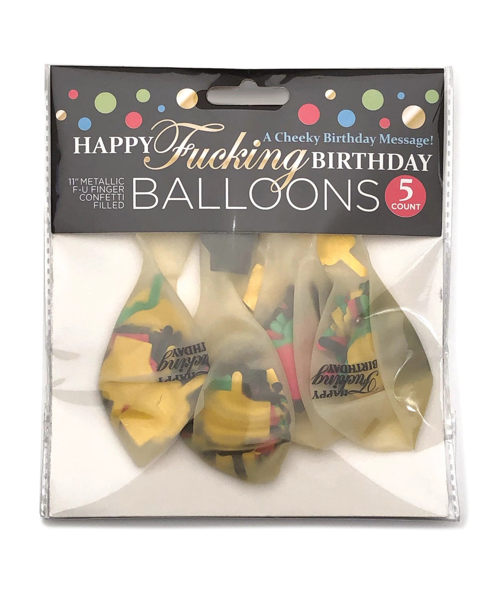 Happy Fucking Birthday Confetti Balloons Little Genie