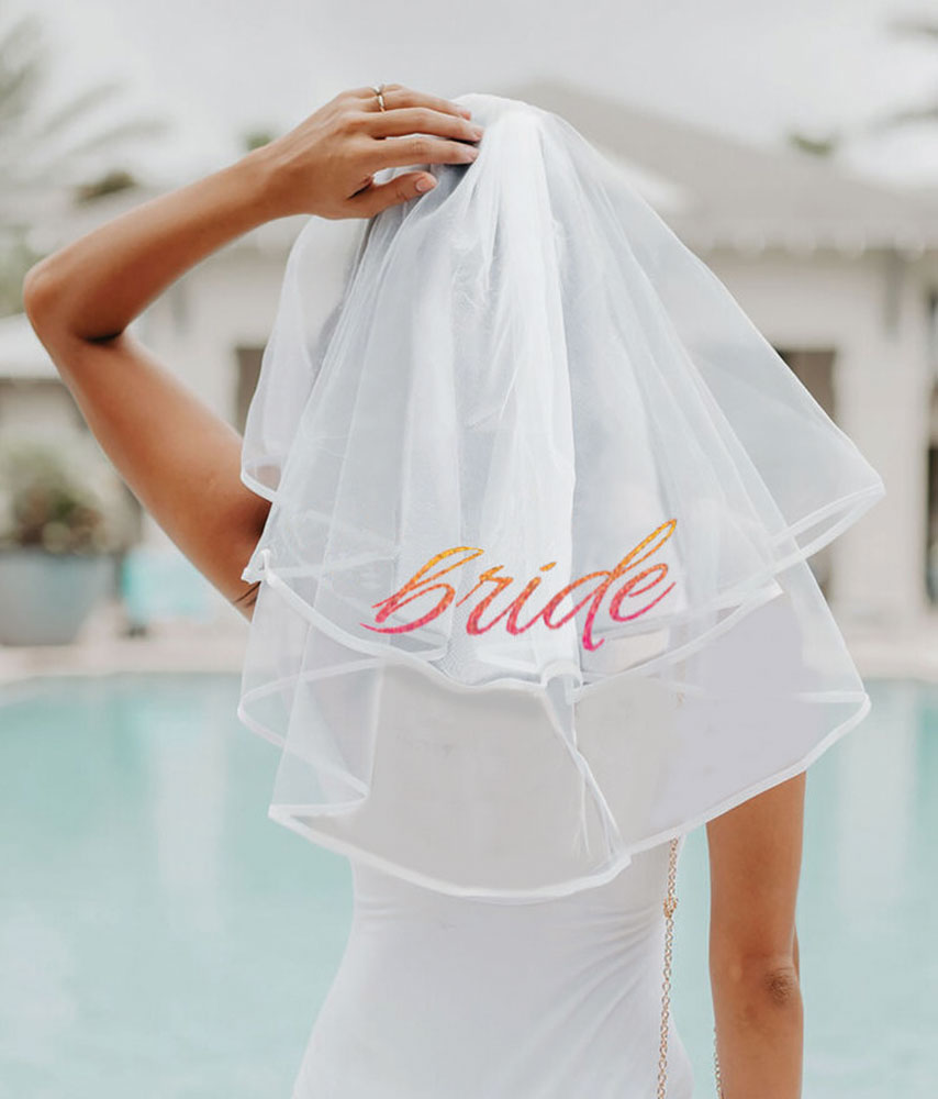 Glitterati Bride Veil - White Little Genie