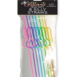 Glitterati Silly Penis Straws 8 Ct Little Genie