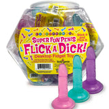 Flick a Dick - Desktop Fidget Toy - Display of 24 Little Genie