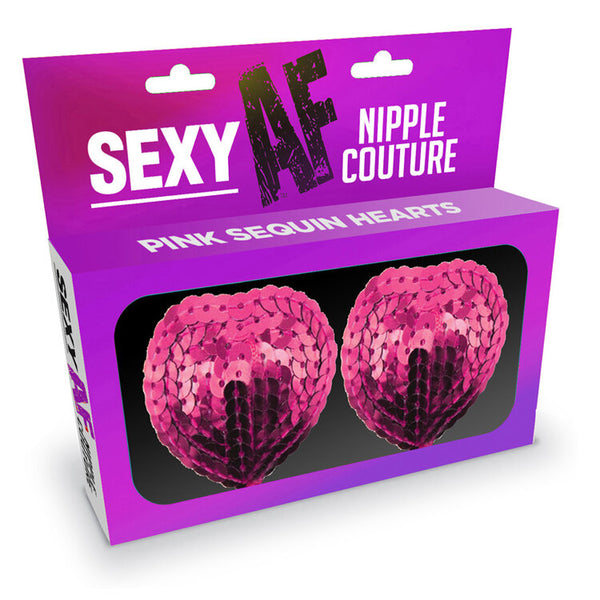 Sexy Af Nipple Couture  Pink Sequin Hearts Little Genie