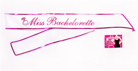 Miss Bachelorette Sash - White Little Genie