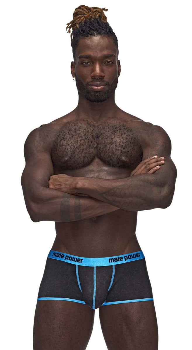 Casanova Uplift Mini Shorts - XL - Black/blue Male Power