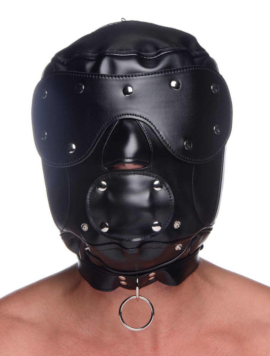 Muzzled Universal BDSM Hood With Removable Muzzle | Versatile Hood for BDSM & Pet Play Sale