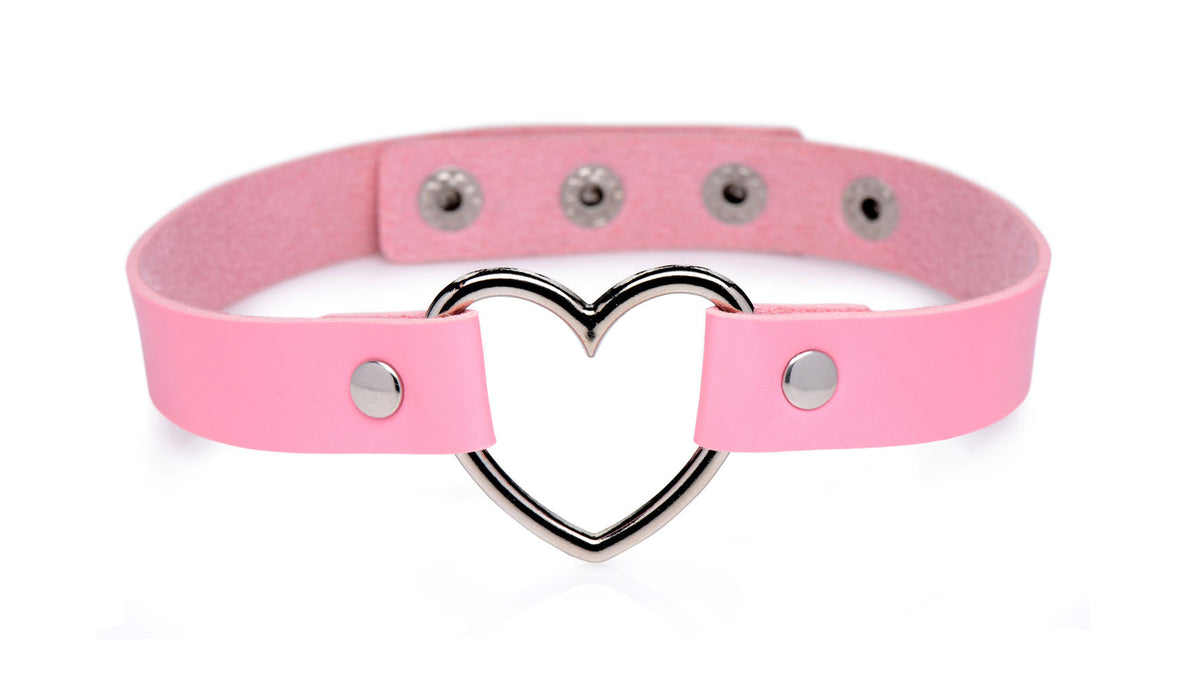 Dark Heart Chrome Heart Choker - Pink XR Brands Master Series