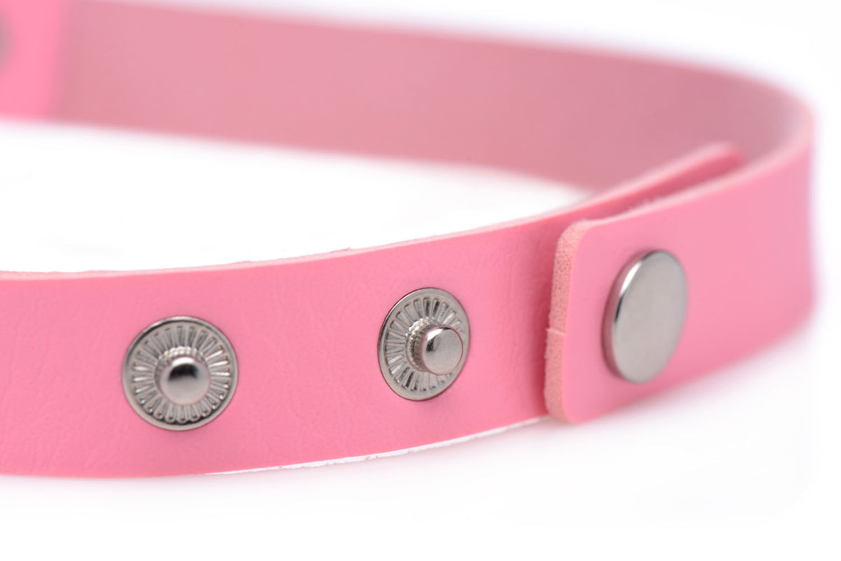 Dark Heart Chrome Heart Choker - Pink XR Brands Master Series