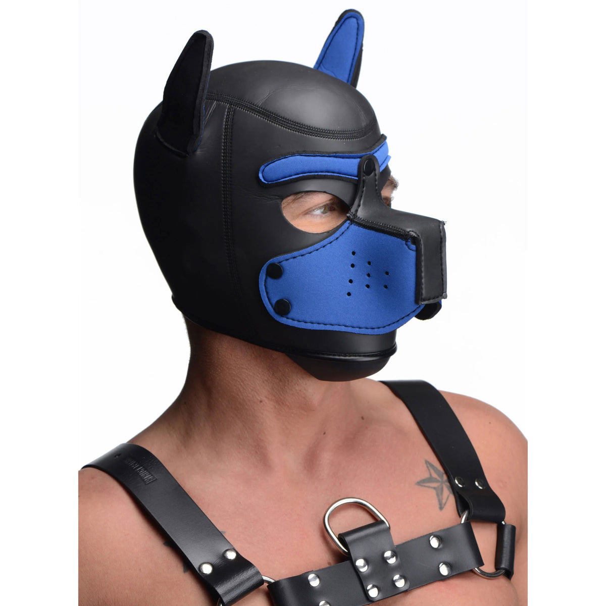 Spike Neoprene Puppy Hood - Blue XR Brands Master Series