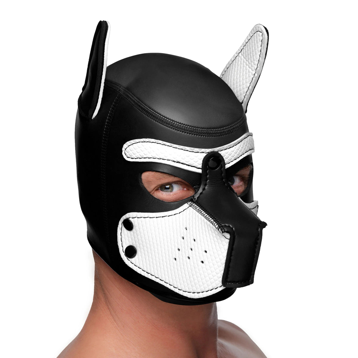 Spike Neoprene Puppy Hood - White XR Brands Master Series