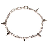 Punk Spiked Necklace Silver XR Brands Master Series