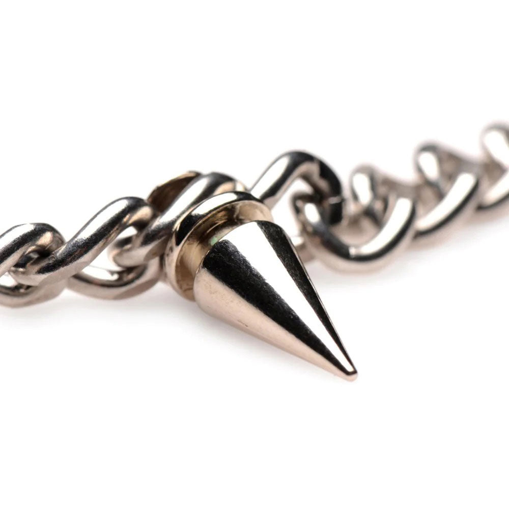 Punk Spiked Necklace Silver XR Brands Master Series