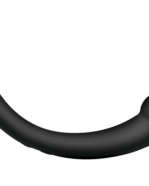 10x Vibra-Crescent Silicone Dual Ended Dildo -  Black XR Brands Master Series