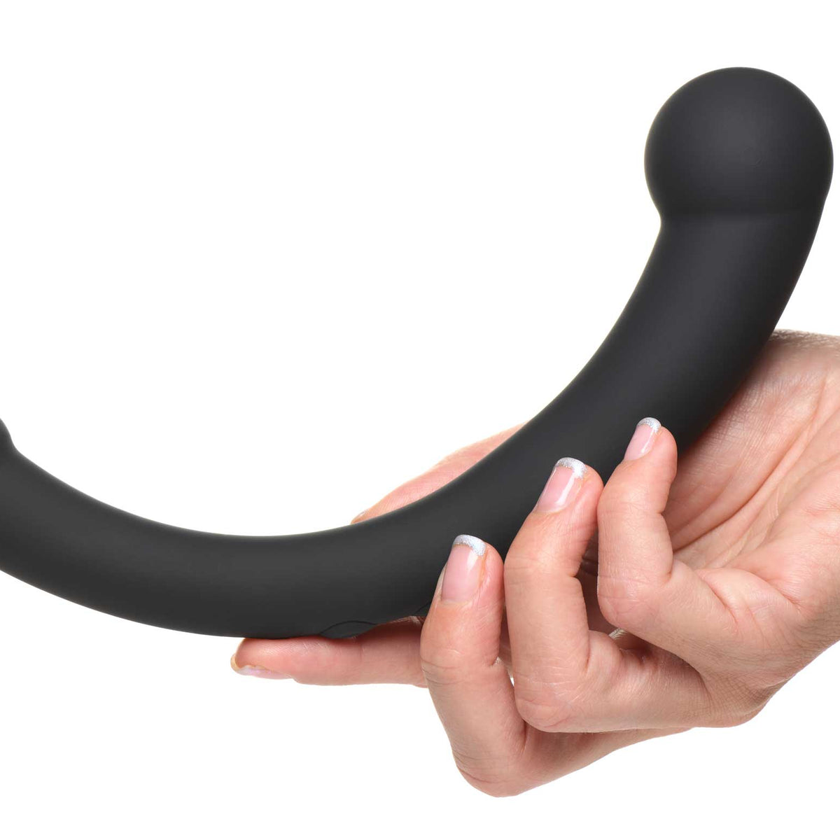 10x Vibra-Crescent Silicone Dual Ended Dildo -  Black XR Brands Master Series