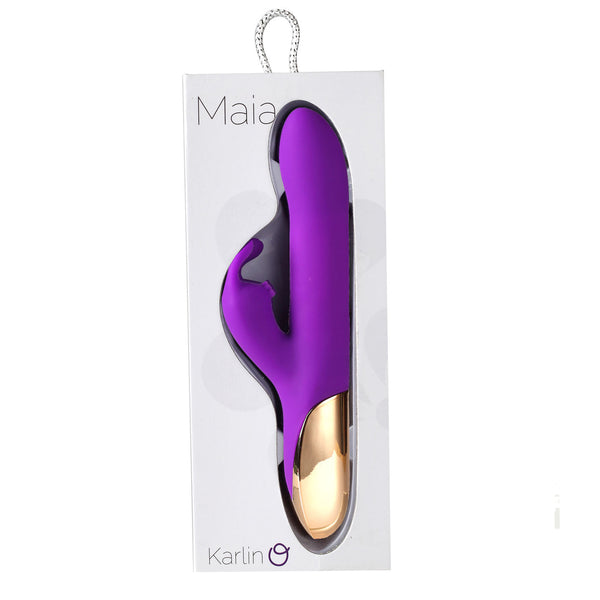 Karlin USB Rechargeable 10-Function Rabbit Vibrator - Purple Maia Toys