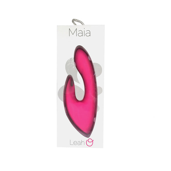 Leah USB Rechargeable Silicone 10-Function Rabbit Vibrator - Pink Maia Toys