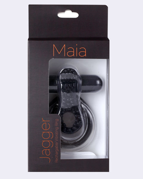 Jagger Vibrating Erection Enhancer Ring - Black Maia Toys