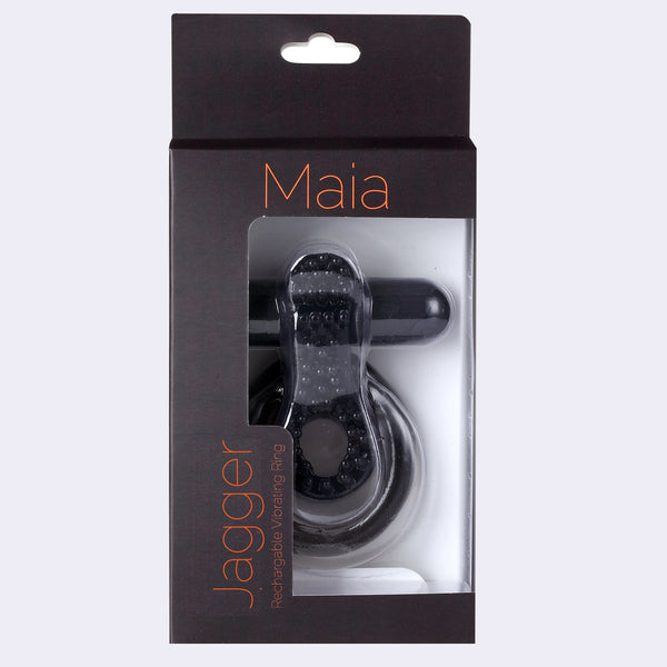 Jagger Vibrating Erection Enhancer Ring - Black Maia Toys