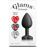 Glams Xchange Heart - Small - Black nsnovelties