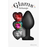 Glams Xchange Heart - Medium - Black nsnovelties