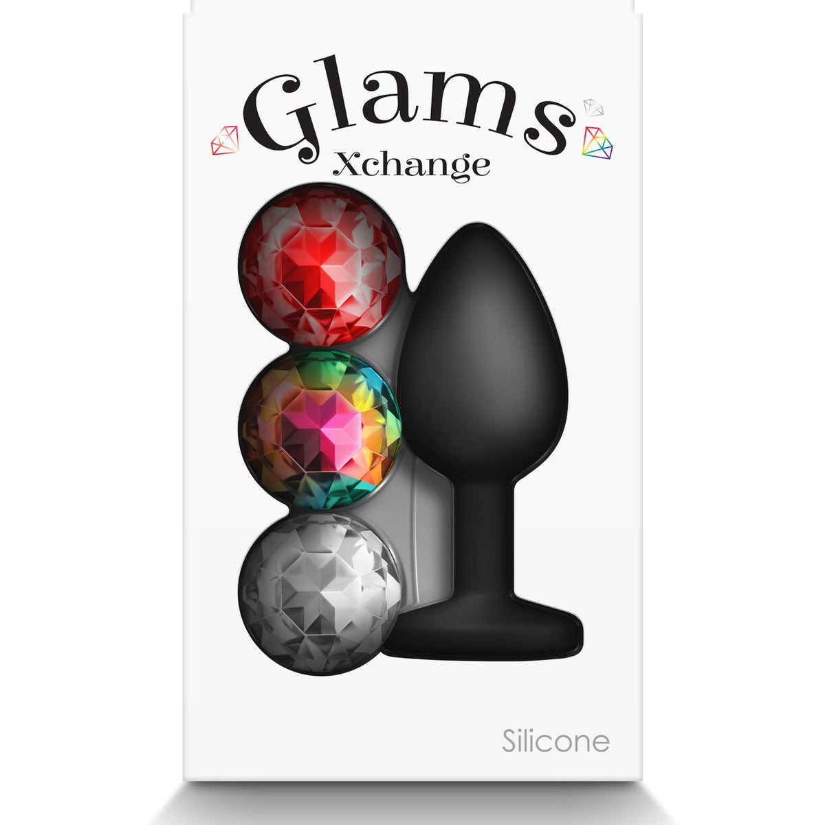 Glams Xchange Round - Small - Black nsnovelties