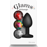 Glams Xchange Round - Small - Black nsnovelties