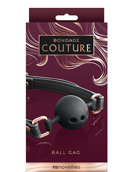 Bondage Couture - Ball Gag - Black nsnovelties