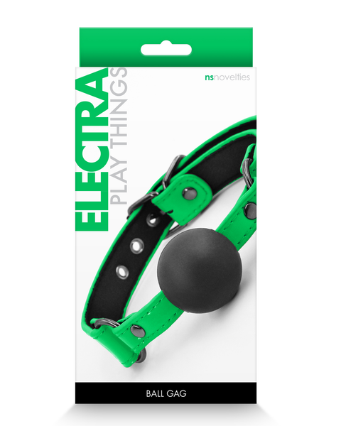 Electra Play Things - Ball Gag - Green nsnovelties