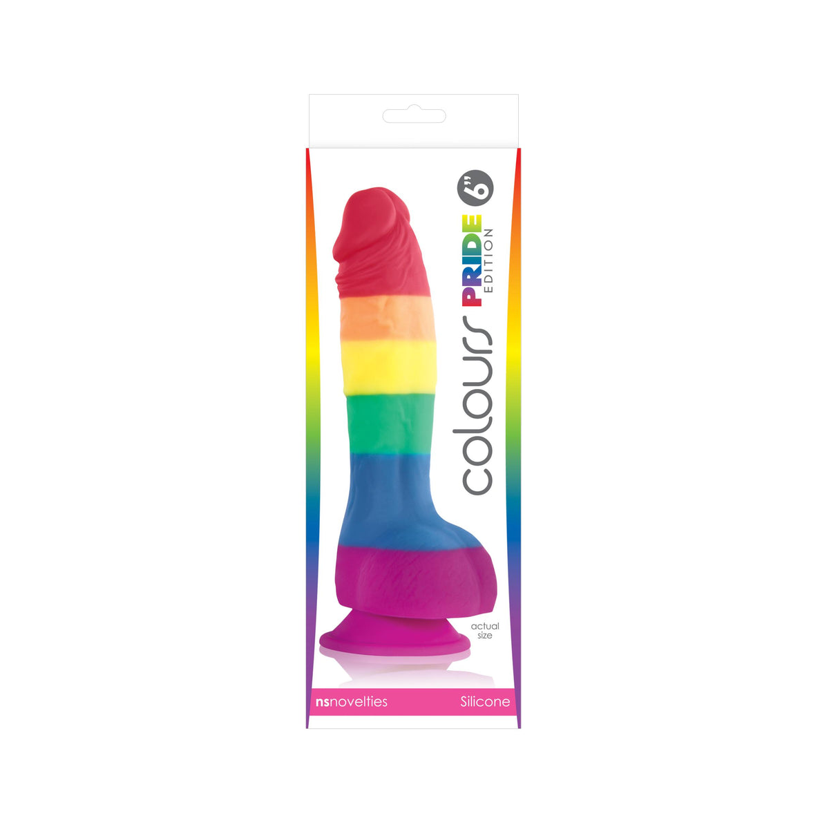 Colours Pride Edition - 6 Inch Dong - Rainbow nsnovelties